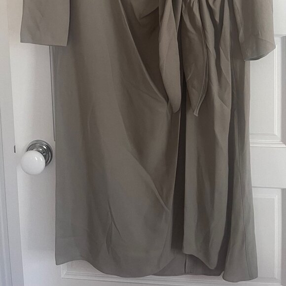 Tibi Feather Weight Eco Crepe Benedict Dress - Grey - 4 - Picture 7 of 12